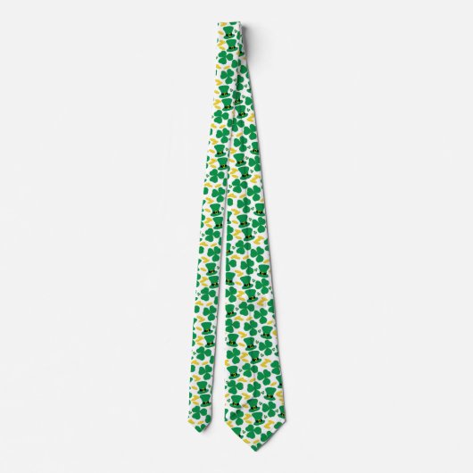 Cravate St. Patrick's Day Pièces Shamrocks et Motif Casque (Dos)