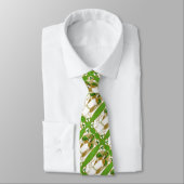 CRAVATE ST.PATRICK'S DAY SHAMROCKS VERTS ET TRINITÉ (Attaché)