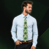 Cravate St Patrick's Shamrocks n Intertwined Celtic Knots