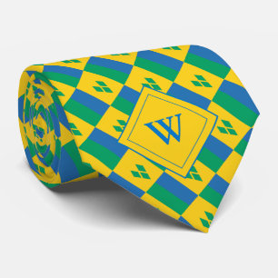 Cravate ST VINCENT GRENADINES Écriture chrétienne Monogram