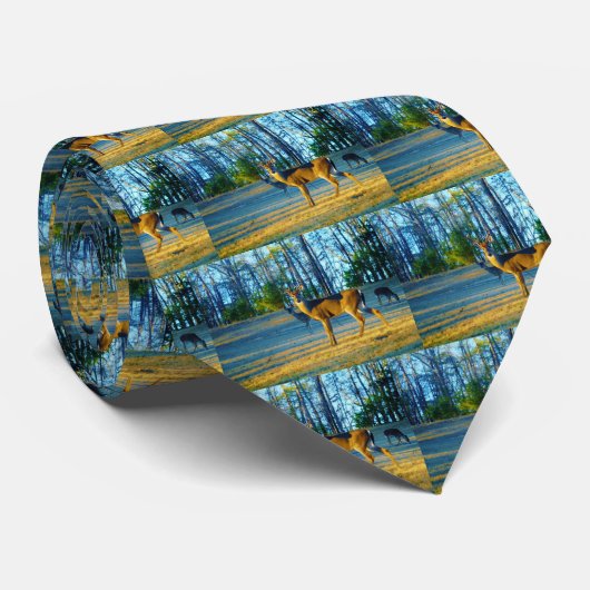 Cravate Stade / Buck Deer, Ciel bleu clair (Roulé)
