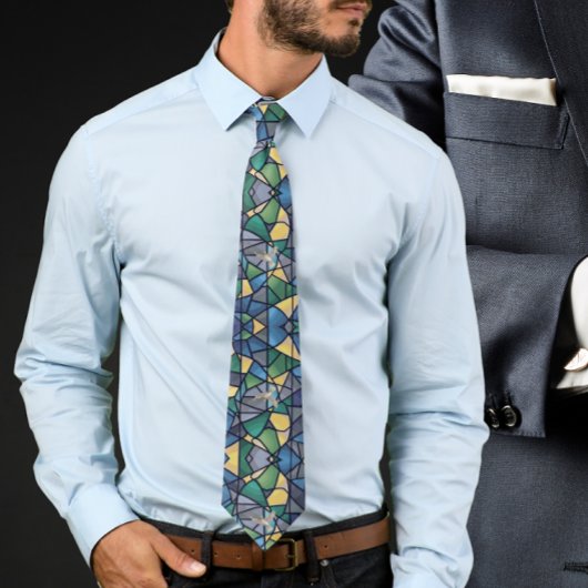 Cravate Stained glass and dove classic neck tie