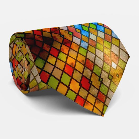 Cravate Stained Glass Pattern Church Tie (Roulé)