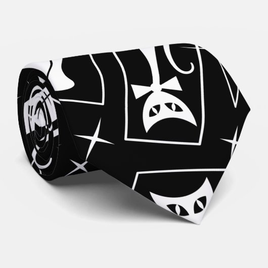 Cravate Star atomique Cool Cat MidCentury Moderne MCM MOD (Roulé)