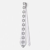 Cravate STAR OF DAVID BAR CODE Judaism Pattern Design (Devant)