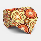 Cravate Starburds et pingwheel, brun et jaune (Roulé)