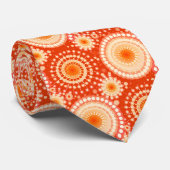 Cravate Starburds et pingwheel, mandarin orange (Roulé)