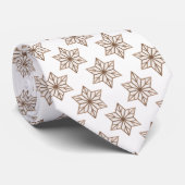 Cravate Starburst vintage, Brown léger (Roulé)
