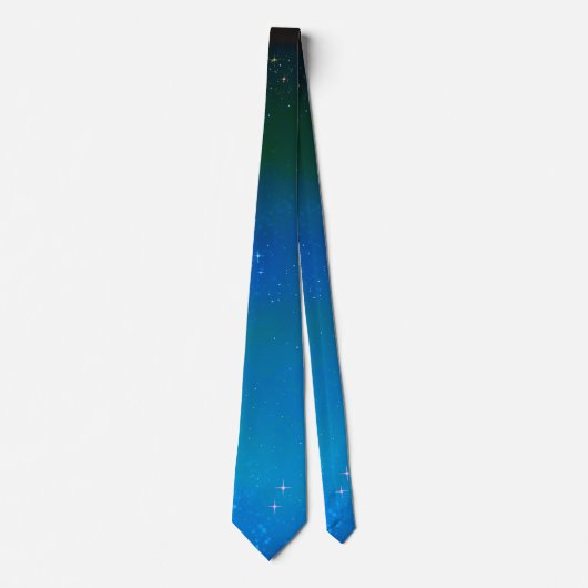 Cravate Starry Night Blue Galaxy Sky (Devant)