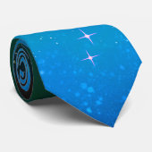 Cravate Starry Night Blue Galaxy Sky (Roulé)