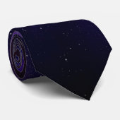 Cravate Stars et Nebula violette Espace Starfield Astro (Roulé)