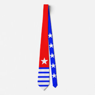 Cravate Stars & Stripes blanc bleu + votre fond & idées