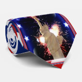 Cravate Statue de la Liberté avec feux d'artifice pour 4 j (Roulé)