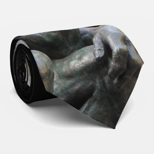 Cravate Statue des penseurs - Penser positif (Roulé)