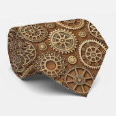 Cravate Steampunk Gears Custom Necktie Tie (Roulé)