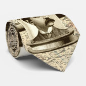 cravate steampunk vintage, cerveau d'horloge, mous (Roulé)