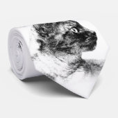 Cravate Stella le chat gris (Roulé)