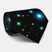 Cravate Stellar noir teinté  (Roulé)