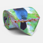 Cravate Steller's Jay Painting - Art original pour oiseaux (Roulé)