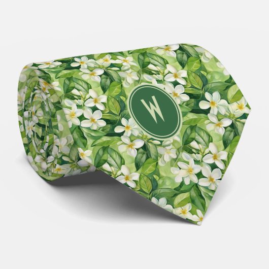 Cravate Stephanotis Floral (Roulé)