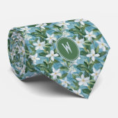 Cravate Stephanotis sur Blue Floral (Roulé)