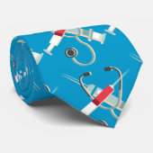 Cravate Stéthoscope et seringues (Roulé)