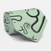 Cravate Stéthoscopes amusants pour les médecins sur le ver (Roulé)