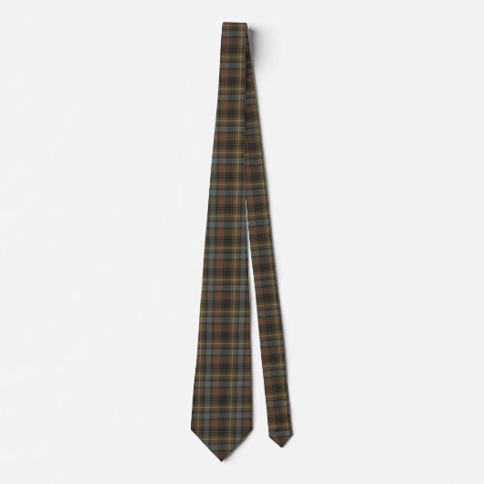 Cravate Stewart Chasse Patiné Tartan Plaid Motif (Devant)