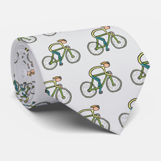 Cravate Stickman cycliste (Roulé)
