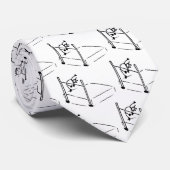 Cravate StickMan haute piste et champ (Roulé)