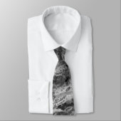 Cravate Storm Cloud Grey abstrait Granite pierre roche (Attaché)