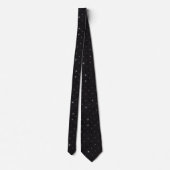 Cravate Strass scintillant diamant noir brillant (Dos)