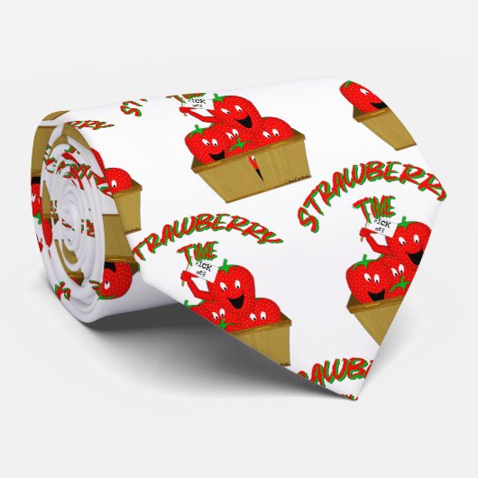 Cravate Strawberry Time ! (Roulé)