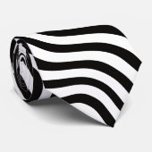 Cravate Striped B&W  (Roulé)
