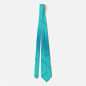 Cravate Stripes - Aqua Turquoise Cyan Blue (Dos)