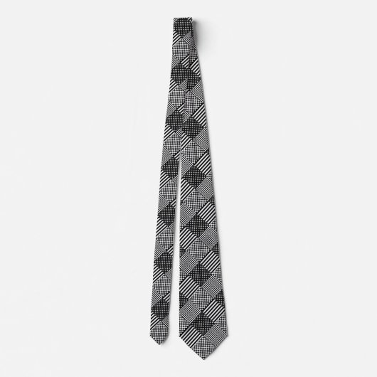 Cravate Stripes Check Harlequin Pois Conception mixte (Dos)