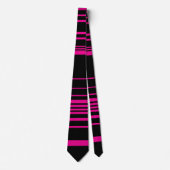 Cravate Stripes complexes - Magenta et Noir (Devant)