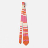 Cravate Stripes complexes - rose, orange et crème (Dos)