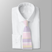 Cravate Stripes complexes - rose pastel, jaune et violet (Attaché)