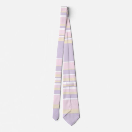 Cravate Stripes complexes - rose pastel, jaune et violet (Dos)