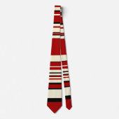 Cravate Stripes complexes - Rouge & Crème (Devant)
