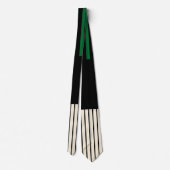 Cravate Stripes couleur - Vert, Crème et Noir (Dos)