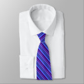 Cravate stripes en bleu et purple (Attaché)