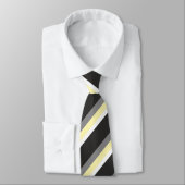 Cravate Stripes grau grey gray jaune (Attaché)