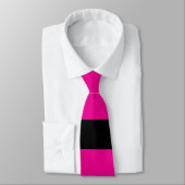 Cravate Stripes inégales - Magenta et noir (Attaché)