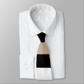 Cravate Stripes inégales - Taupe, noir et blanc (Attaché)