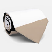 Cravate Stripes inégales - Taupe, noir et blanc (Roulé)