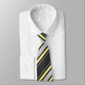 Cravate Stripes jaune gris brun yellow grey brown (Attaché)