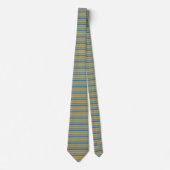Cravate Stripes - Lavande Bleue Jaune Olive Green Aqua (Devant)