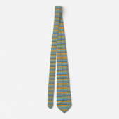 Cravate Stripes - Lavande Bleue Jaune Olive Green Aqua (Dos)